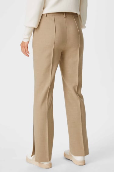 Femmes - Pantalon - straight fit - beige
