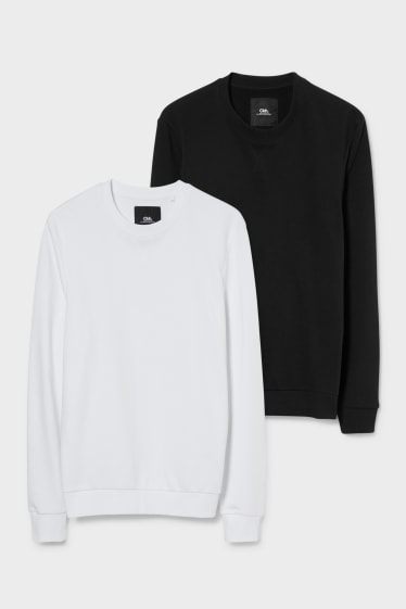 Mężczyźni - CLOCKHOUSE - wielopak, 2 pary - bluza dresowa - czarny / biały
