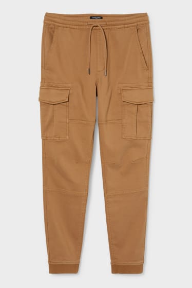 Men - CLOCKHOUSE - cargo trousers - slim fit - LYCRA® - beige