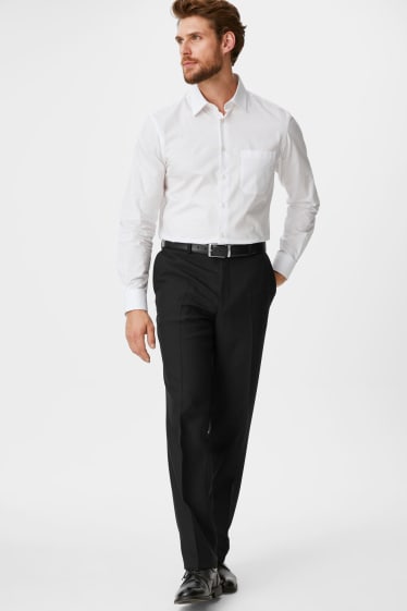 Pánské - Oblekové kalhoty - Regular Fit - černá