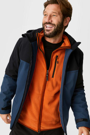 Men - Softshell jacket with hood - THERMOLITE® - dark gray