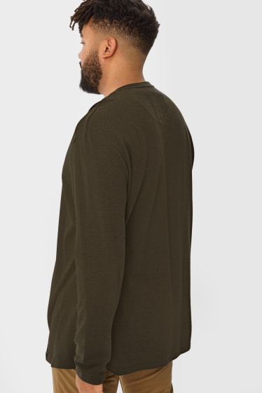 Men - Long sleeve top - dark green