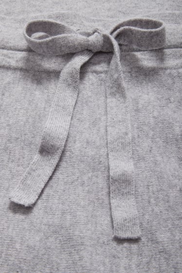 Dámské - Kašmírová sukně - šedá-žíhaná