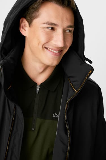 Men - Bomber jacket with hood  - black