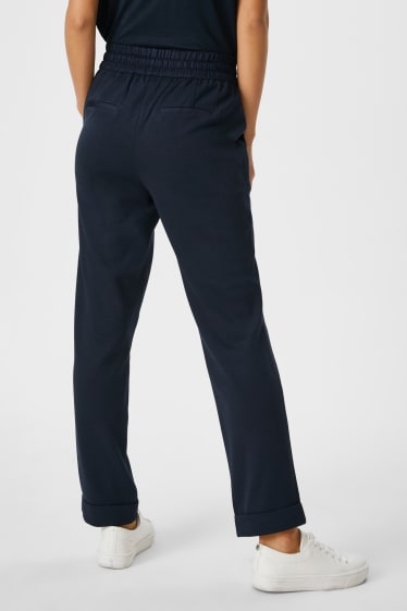 Femmes - Pantalon en jersey - regular fit - bleu foncé