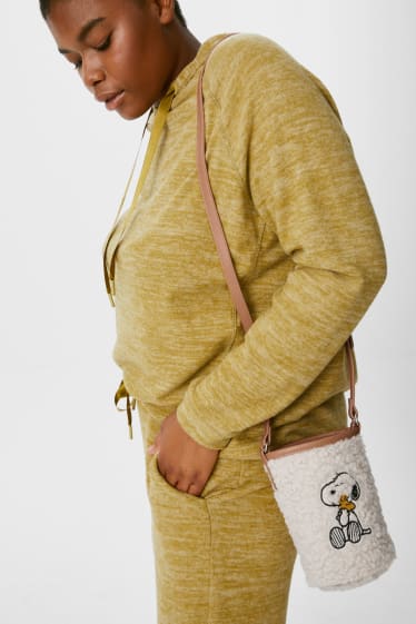 Women - Bottle shoulder bag - Peanuts - beige