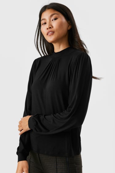 Mujer - Camiseta de manga larga - negro