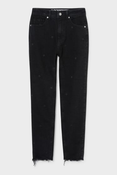 Adolescenți și tineri - CLOCKHOUSE - slim ankle jeans - negru