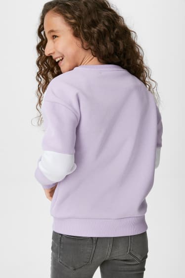 Kinder - Multipack 2er - Sweatshirt - Glanz-Effekt - violett
