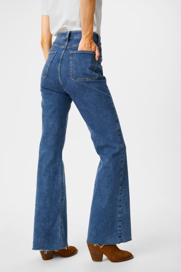 Women - Jinglers - flared jeans - denim-blue
