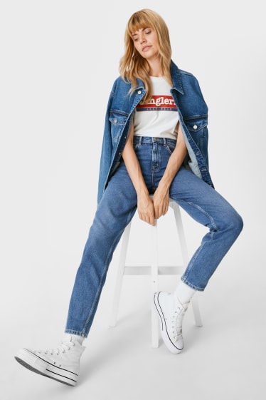 Dona - Jinglers - mom jeans - high waist - texà blau