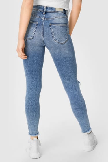 Dospívající a mladí - CLOCKHOUSE - skinny jeans - džíny - světle modré