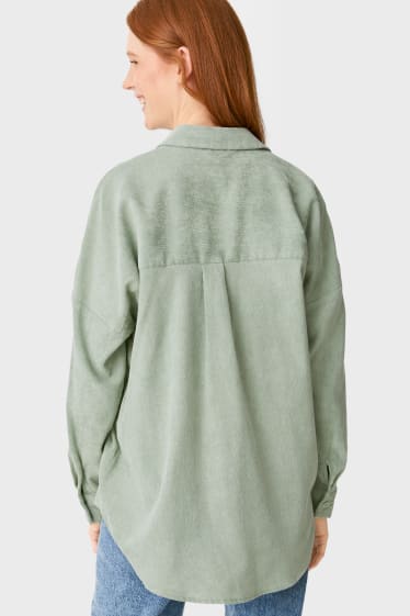 Teens & young adults - CLOCKHOUSE - corduroy blouse - mint green