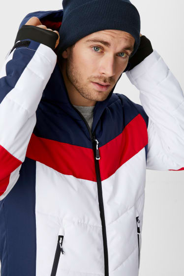 Men - Ski jacket with hood - white