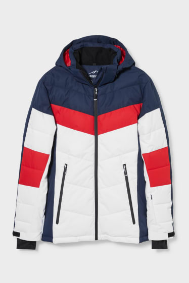 Men - Ski jacket with hood - white