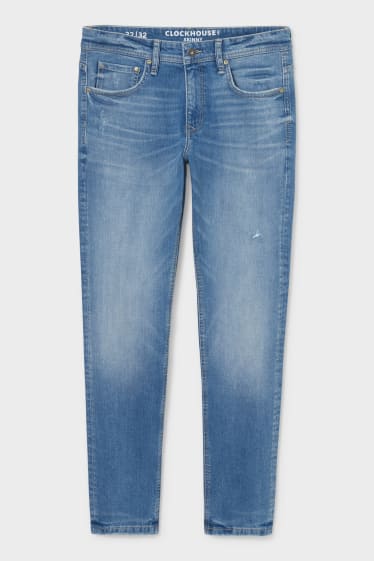 Mężczyźni - CLOCKHOUSE - skinny jeans - LYCRA® - dżins-niebieski