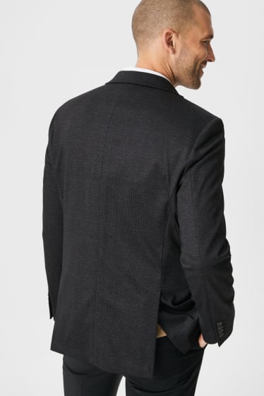 Hommes - Veste de costume - slim fit - Flex - à carreaux - gris foncé