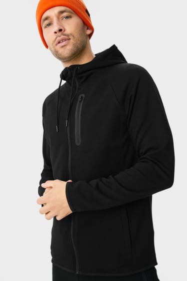 Men - Zip-through sweatshirt with hood - THERMOLITE® - black