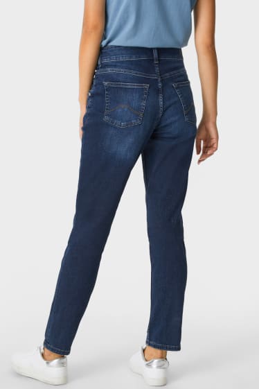 Dames - MUSTANG - slim jeans - high waist - Rebecca - jeansblauw