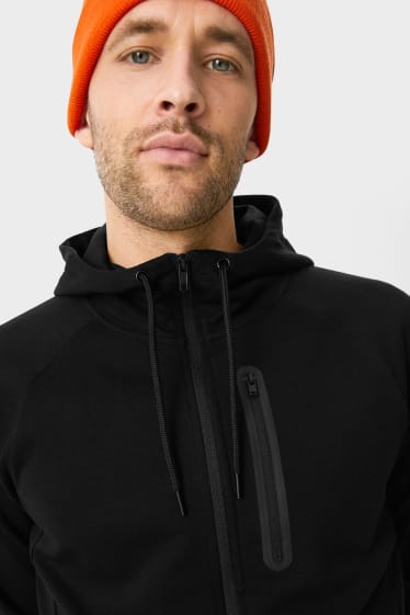 Men - Zip-through sweatshirt with hood - THERMOLITE® - black