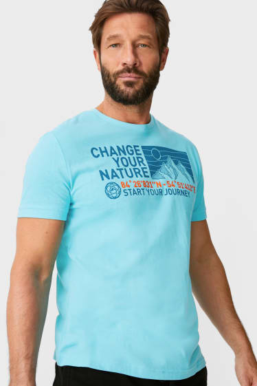 Uomo - T-shirt tecnica - da materiali riciclati - turchese
