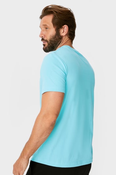 Heren - Sport-T-shirt - gerecycled - turquoise
