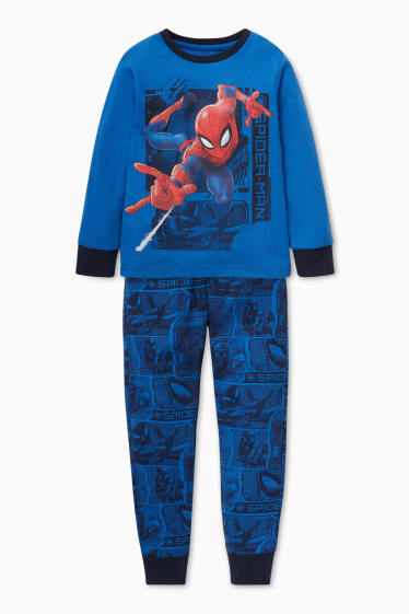 Kinderen - Spider-Man - pyjama - 2-delig - donkerblauw