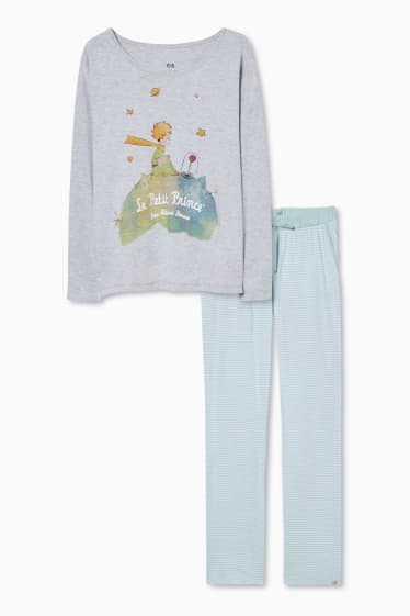 Damen - Pyjama - Der kleine Prinz - hellgrau-melange