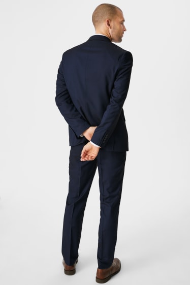 Hommes - Costume à cravate - regular fit - 4 pièces - bleu foncé