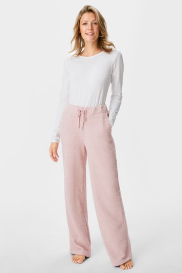 Dámské - Pyžamové kalhoty - růžová