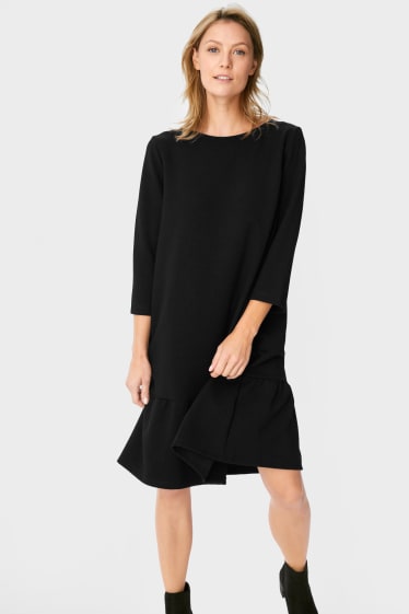 Femei - Rochie din molton - negru