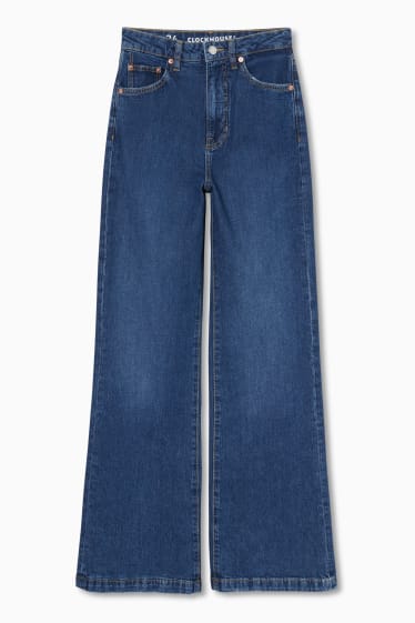 Dámské - CLOCKHOUSE - wide leg jeans - džíny - modré