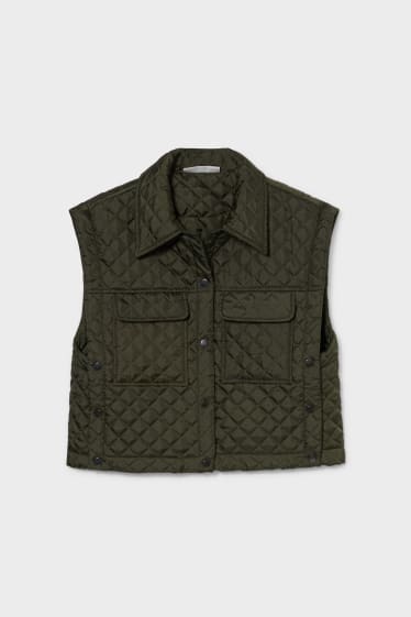 Women - CLOCKHOUSE - quilted gilet - dark green