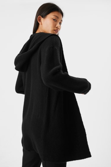 Mujer - Cárdigan con capucha - negro