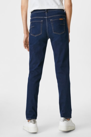 Femmes - Slim jean - mid waist - jean bleu foncé