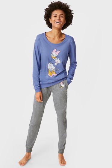Damen - Pyjama - Disney - grau / dunkelblau