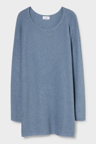 Damen - Pullover - hellblau-melange