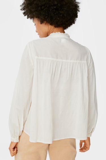 Donna - Blusa - bianco crema