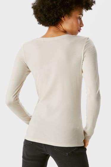 Femei - Multipack 3 buc. - tricou cu mânecă lungă - negru / nej