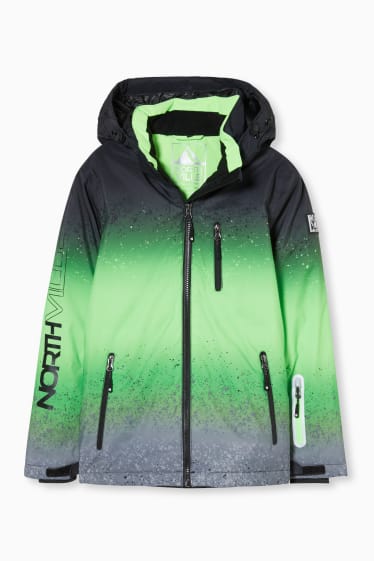 Children - Ski jacket with hood - green