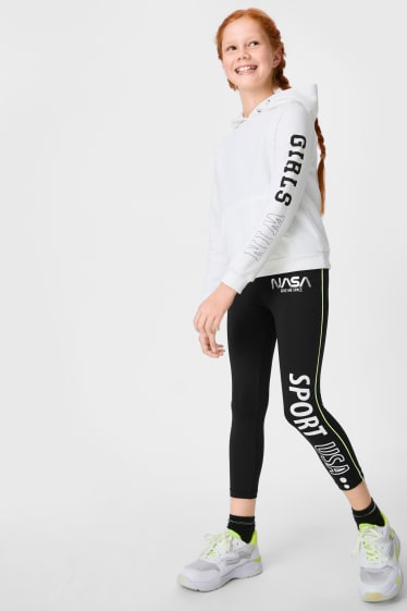 Children - NASA - leggings - shiny - black