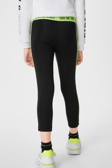 Children - NASA - leggings - shiny - black