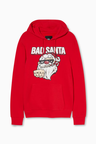 Men - CLOCKHOUSE - Christmas hoodie - Father Christmas - red