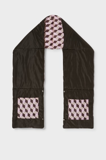 Women - Reversible quilted scarf - multicoloured