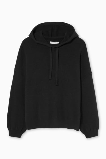 Ragazzi e giovani - CLOCKHOUSE - maglione con cappuccio - nero