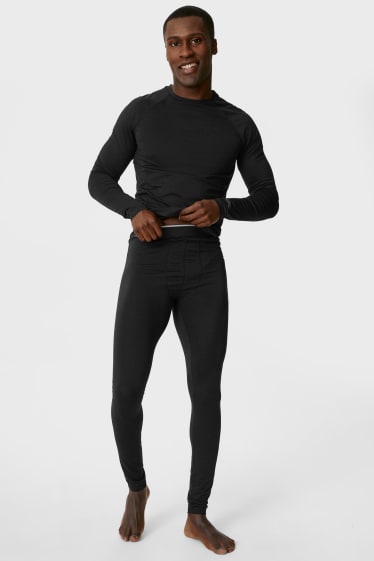 Pánské - Dlouhé spodní kalhoty - THERMOLITE® - černá