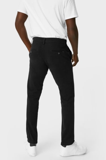 Pánské - Kalhoty chino - slim fit - flex - černá