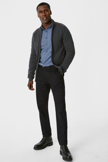 Hommes - Chino - regular fit - gris foncé