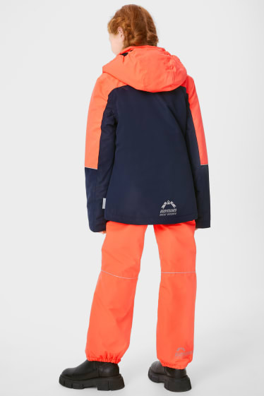 Enfants - Combinaison de ski avec capuche - 2 pièces - bleu  / rose