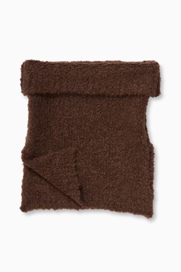 Women - Bouclé snood - dark brown